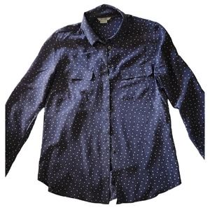 Boden Woman Gray 100% Silk  Shirt Size 6